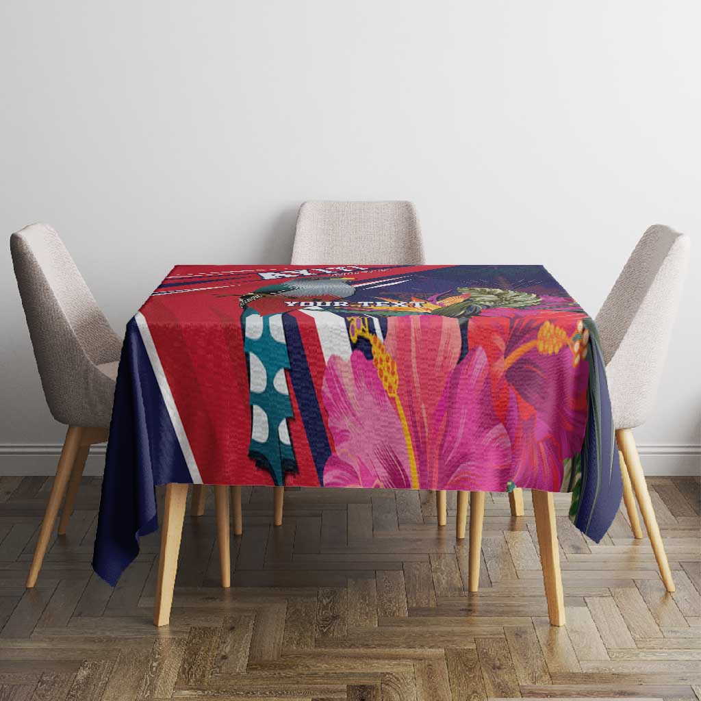 Haiti Personalized Tablecloth Hispaniolan Trogon Tropical Vibes