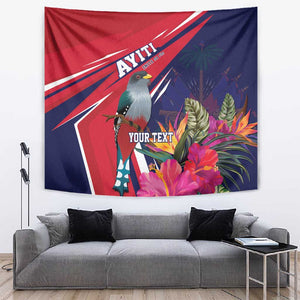Haiti Personalized Tapestry Hispaniolan Trogon Tropical Vibes