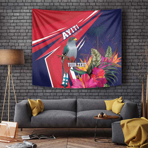 Haiti Personalized Tapestry Hispaniolan Trogon Tropical Vibes