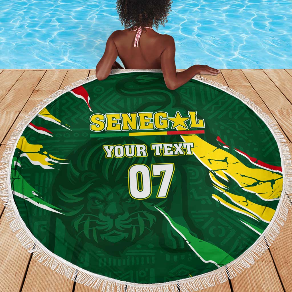 Custom Senegal Football Beach Blanket Nations Cup 2024 Téranga Lions