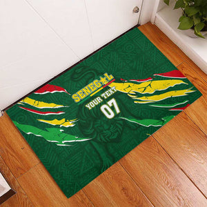 Custom Senegal Football Rubber Doormat Nations Cup 2024 Téranga Lions