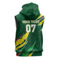 Custom Senegal Football Sleeveless Zip Hoodie Nations Cup 2024 Téranga Lions - African Pride