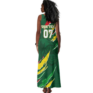 Custom Senegal Football Tank Maxi Dress Nations Cup 2024 Téranga Lions