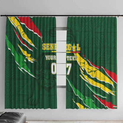 Custom Senegal Football Window Curtain Nations Cup 2024 Téranga Lions