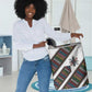 Habesha Kemis Inspired Tilet Pattern Laundry Basket White