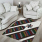Habesha Kemis Inspired Tilet Pattern Area Rug White