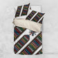 Habesha Kemis Inspired Tilet Pattern Bedding Set White