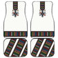 Habesha Kemis Inspired Tilet Pattern Car Mats White