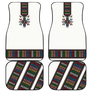 Habesha Kemis Inspired Tilet Pattern Car Mats White