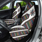 Habesha Kemis Inspired Tilet Pattern Car Seat Cover White