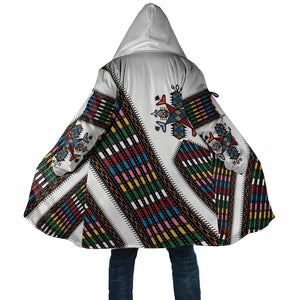 Habesha Kemis Inspired Tilet Pattern Cloak White