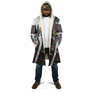 Habesha Kemis Inspired Tilet Pattern Cloak White