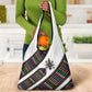 Habesha Kemis Inspired Tilet Pattern Grocery Bag White