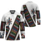 Habesha Kemis Inspired Tilet Pattern Hockey Jersey White
