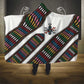 Habesha Kemis Inspired Tilet Pattern Hooded Blanket White