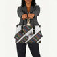 Habesha Kemis Inspired Tilet Pattern Leather Bag White