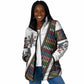 Habesha Kemis Inspired Tilet Pattern Padded Jacket White
