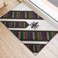 Habesha Kemis Inspired Tilet Pattern Rubber Doormat White