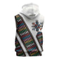 Habesha Kemis Inspired Tilet Pattern Sleeveless Hoodie White