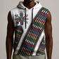 Habesha Kemis Inspired Tilet Pattern Sleeveless Hoodie White