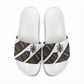 Habesha Kemis Inspired Tilet Pattern Slide Sandals White