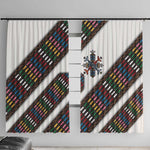 Habesha Kemis Inspired Tilet Pattern Window Curtain White