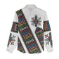 Habesha Kemis Inspired Tilet Pattern Women Casual Shirt White