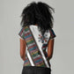 Habesha Kemis Inspired Tilet Pattern Women V-Neck T-Shirt White