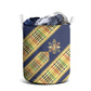Habesha Kemis Inspired Tilet Pattern Laundry Basket Royal Blue - Gold