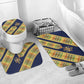 Habesha Kemis Inspired Tilet Pattern Bathroom Set Royal Blue - Gold