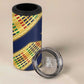 Habesha Kemis Inspired Tilet Pattern 4 in 1 Can Cooler Tumbler Royal Blue - Gold