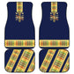 Habesha Kemis Inspired Tilet Pattern Car Mats Royal Blue - Gold