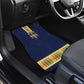 Habesha Kemis Inspired Tilet Pattern Car Mats Royal Blue - Gold