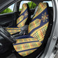 Habesha Kemis Inspired Tilet Pattern Car Seat Cover Royal Blue - Gold