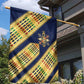 Habesha Kemis Inspired Tilet Pattern Garden Flag Royal Blue - Gold