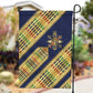 Habesha Kemis Inspired Tilet Pattern Garden Flag Royal Blue - Gold