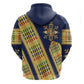 Habesha Kemis Inspired Tilet Pattern Hoodie Royal Blue - Gold