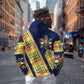 Habesha Kemis Inspired Tilet Pattern Hoodie Royal Blue - Gold