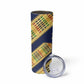 Habesha Kemis Inspired Tilet Pattern Skinny Tumbler Royal Blue - Gold