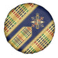 Habesha Kemis Inspired Tilet Pattern Spare Tire Cover Royal Blue - Gold