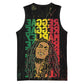 Reggae King Marley Basketball Jersey Typeset Grunge Style - African Pride