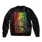 Reggae King Marley Bomber Jacket Typeset Grunge Style