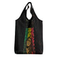 Reggae King Marley Grocery Bag Typeset Grunge Style