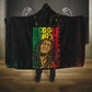 Reggae King Marley Hooded Blanket Typeset Grunge Style