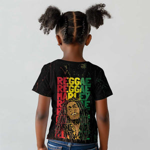 Reggae King Marley Kid T shirt Typeset Grunge Style