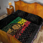 Reggae King Marley Quilt Bed Set Typeset Grunge Style