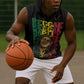 Reggae King Marley Sleeveless Hoodie Typeset Grunge Style - African Pride