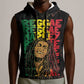 Reggae King Marley Sleeveless Hoodie Typeset Grunge Style - African Pride