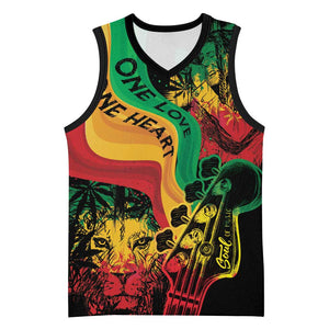 Reggae Day Basketball Jersey One Love One Heart - African Pride