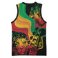 Reggae Day Basketball Jersey One Love One Heart - African Pride